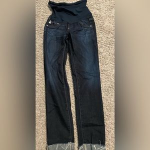 Gently used designer maternity  jeans